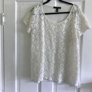 a FRENCH LAUNDRY lace cotton knot top